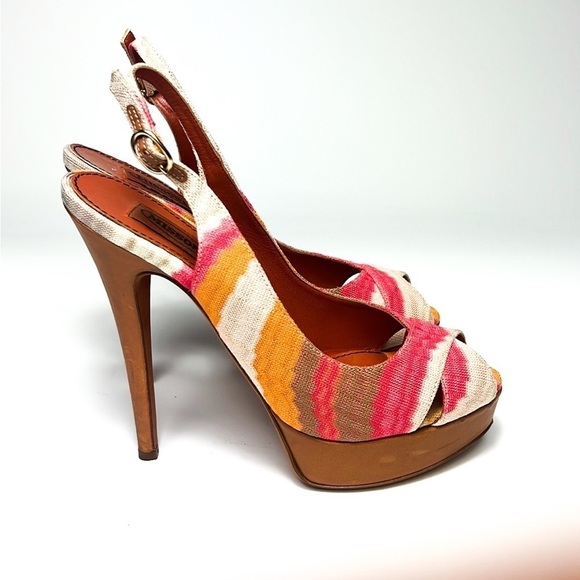 Missoni Crisscross Peek Toe Heels - Picture 3 of 5